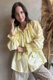 Regency Ruffle Blouse Lemon
